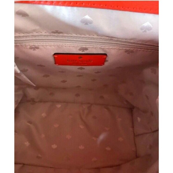 New Kate Spade Adel Medium Flap Backpack Leather Geranium - Picture 5 of 7